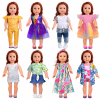18-Inch-Doll-Clothes and Accessories - 8 Sets American Doll Clothes Compatible with All 18 inch Dolls Outfits Christmas Birthday Gift for Girls