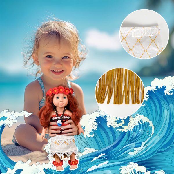 11 Pieces of US 45.72cm Doll Clothes and Accessories Makeup Set Including 45.72cm Doll Clothes Shoes Backpack Comb Hair Band Lipstick Sunglasses Mobile Phone Fit Doll (Doll Not Included) - Image 6